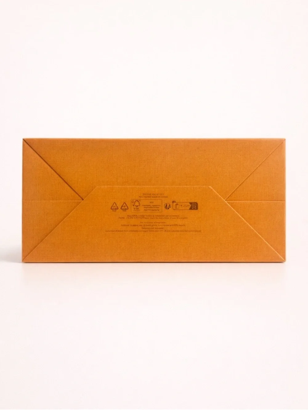 Louis Vuitton Orange Shopping Gift Bag Blue Handles 9.75 x 14
